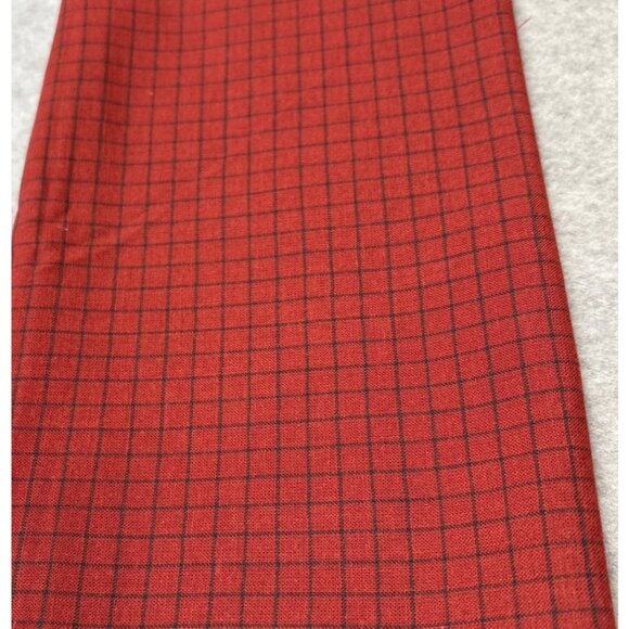 Red & Black Plaid Cotton Fabric 1/2 yard x 40" for Sewing & Crafting Projects - Picture 4 of 7
